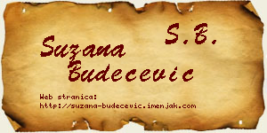 Suzana Budečević vizit kartica
